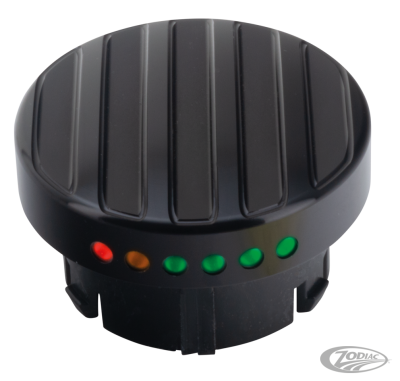 GZP Blk ribbed LED fuel gauge cap 96-17