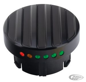 GZP Blk ribbed LED fuel gauge cap 96-17