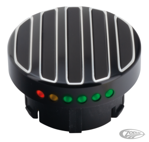 GZP Blk/cut ribbed LED fuel gauge 96-17