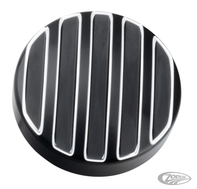 GZP black cut ribbed screw-in cap 82-e18