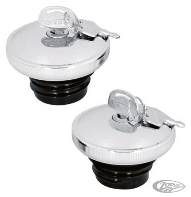 GZP Gascap late style chr w/key vented (DE)