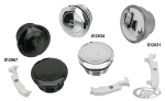 GZP Blk screw-in flush mount gas cap set