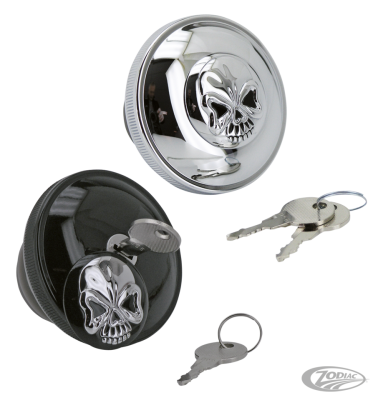 GZP Blk Skull lock gas cap 97-e18 vented (DE)
