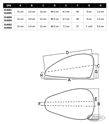 GZP Slim Legacy Custom gastank R/H screw