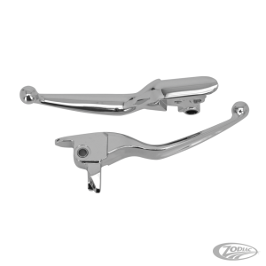 GZP Chr FLH/T08-16 levers, cable clutch