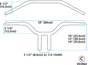 GZP Chr 14.5" rise Clubstyle Chubbybar