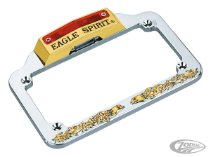 GZP License frame w/lite chr/gold (DE)