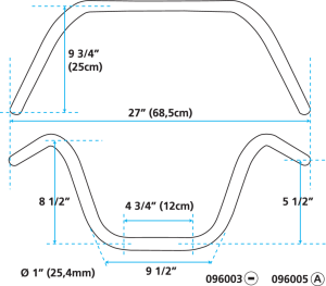 GZP Handlebar Harley stock style 1 thru-