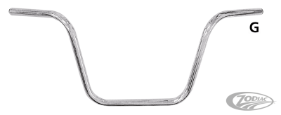 GZP Handlebar Custom street, high 1" thr