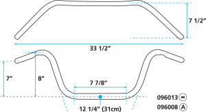 GZP Handlebar Custom low 8-1/2" /w dimp (DE)