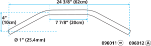 GZP Drag-Bar W=62cm D=1" no dimples (DE)