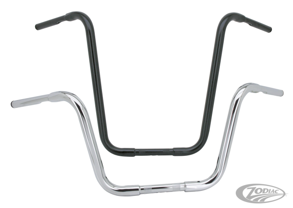 GZP Blck 1-1/4" Apehanger handlebar 13" (DE)