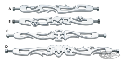 GZP Shift rod Skull LCR Billet Alu Chr11