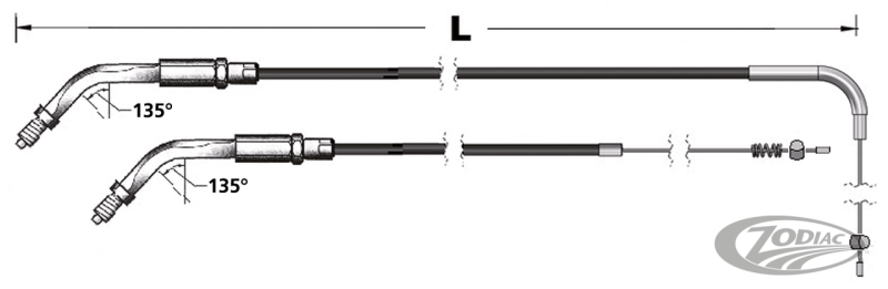 GZP Throttle cable BCC HSR86 LN=37" (DE)