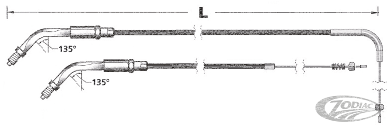 GZP Idle cable Clearcoat HSR86 LN=43" (DE)