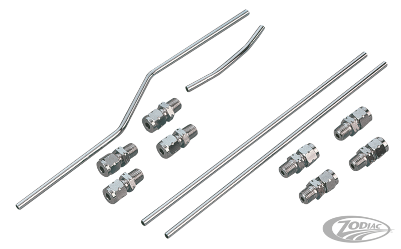 GZP Rocker oil line kit XL chrome #17324 (DE)