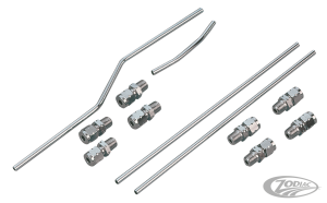 GZP Rocker oil line kit XL chrome #17324 (DE)