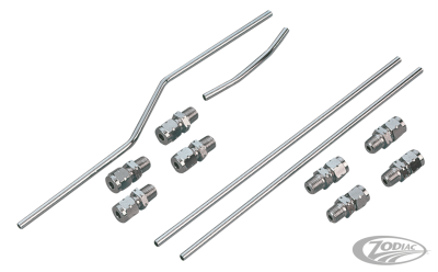 GZP Rocker oil line kit XL chrome #17324 (DE)