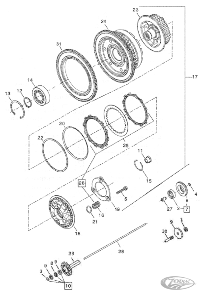 GZP Clutch adjusting jam nut #7848W (DE)