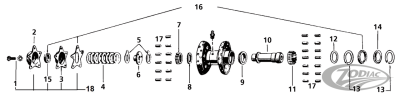 GZP Star hub bearing collar. # 43561-39 (DE)
