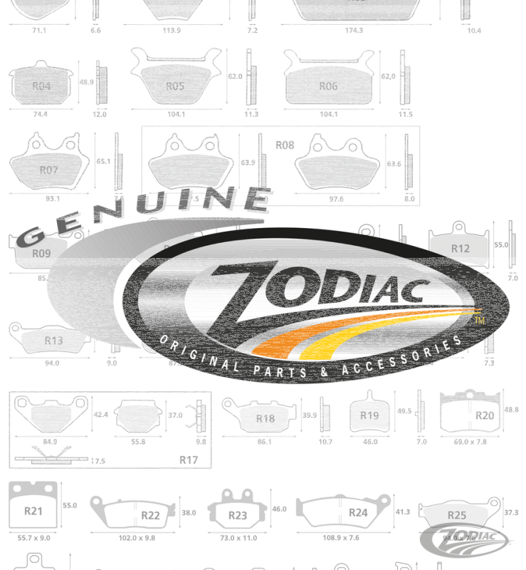 GZP Brakepads Kevlar rear 87-99 except F (DE)