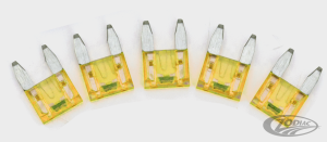 GZP 5pck Mini Led detctr fuse Yellow 20A
