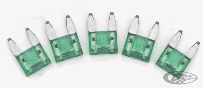 GZP 5pck Mini Led detectr fuse Green 30A