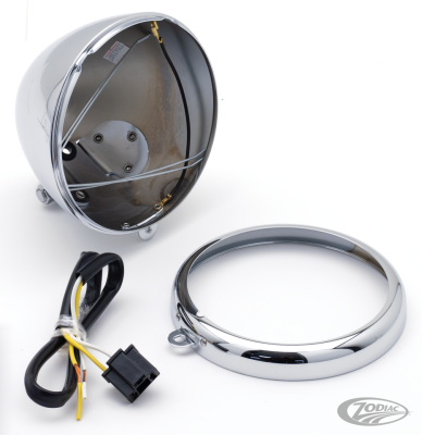 GZP Headlight shell+rim 6" bottom mou (DE)