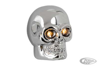GZP Cobalt large chr skulls amber LEDs