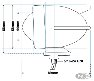 GZP 3 winged bullet light red single fil