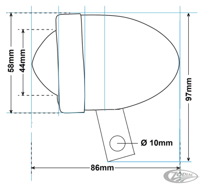 GZP Bullet light red with bracket right (DE)