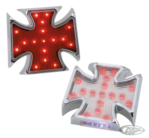 GZP 4" Maltese cross clear lens LED tail
