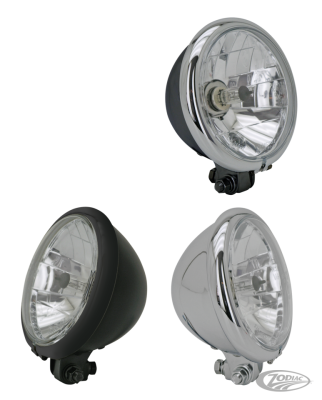 GZP Classic 5.75" headlight black w/chro (DE)