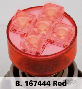 GZP SINGLE COMPACT LED BULB RED BA15S (DE)