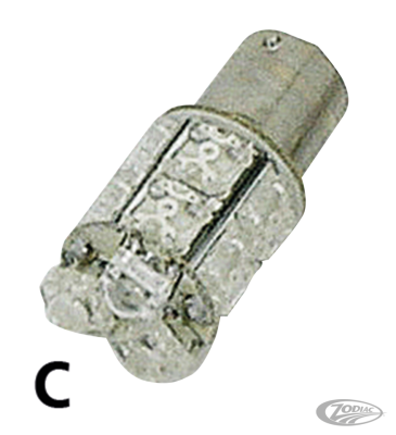 GZP 360 DEGREE 13 X LED BULB RED BA15S (DE)
