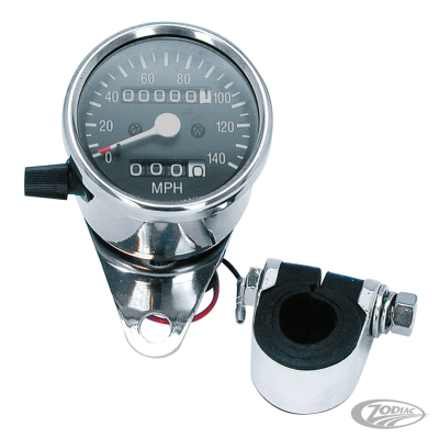 GZP Mini Speedo MPH w/trip meter + clamp (DE)
