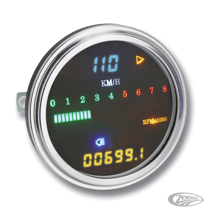 GZP Full digital KPH speedo/tacho cabled (DE)