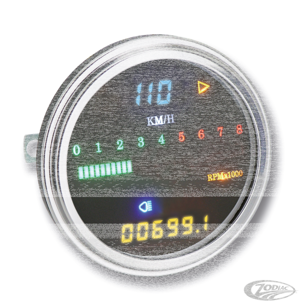 GZP Full digital KPH speedo/tacho cabled (DE)