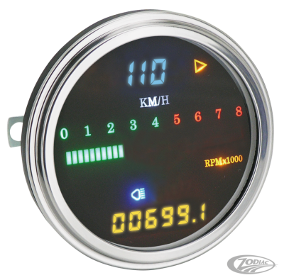 GZP Full digital KPH speedo/tacho cabled (DE)