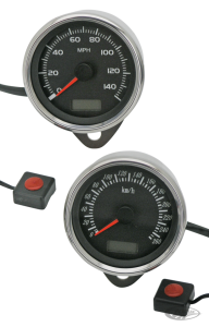 GZP Electr speedo 80mm SS housing MPH 95 (DE)