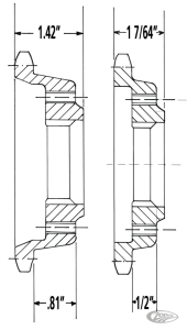 GZP 21T sprocket 1/2" offset BT86-06