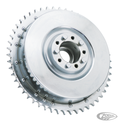 GZP chrome RR brake drum W/sprkt BT63-66 (DE)