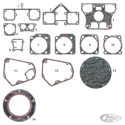 Cyl. base gaskets BT66-84 BigBore METAL (DE)