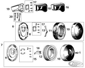 COLONY air cleaner screw & lock 56-65