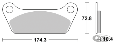 SBS HF Brake Pads FLT80-up rear
