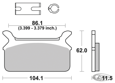 SBS HF Brake pads FLHS/FLT/FLHT 86-99 RR (DE)