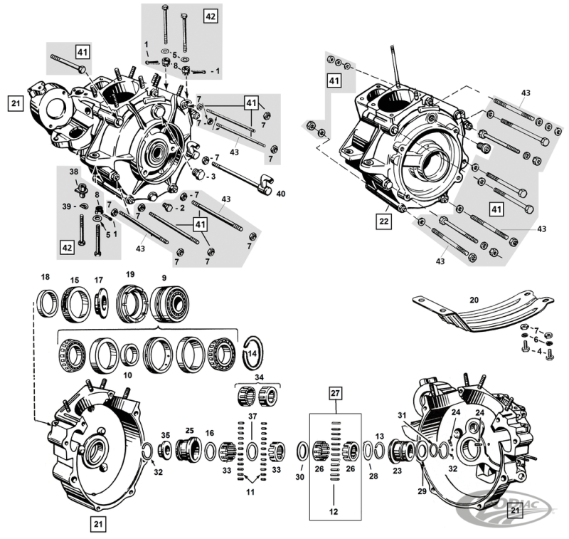 L/Crankcase bearing race +005 (DE)