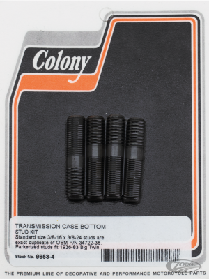 4pck Transm. stud kit std 3/8-16x3/8-24 (DE)