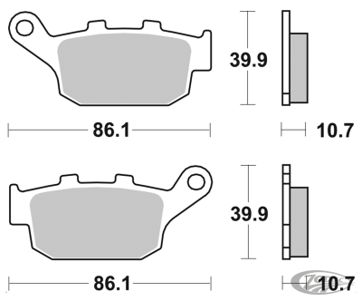 SBS HF Rear brake pads Buell 98-02