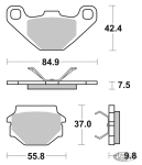 SBS HF Rear brake pads Buell 94-97